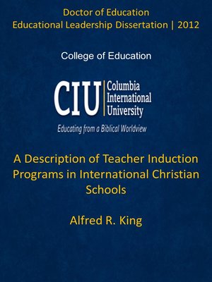cover image of A Description of Teacher Induction Programs in International Christian Schools